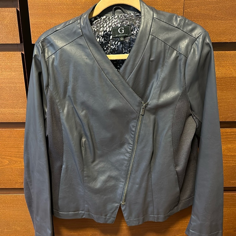 G by Giuliani faux leather Jacket. Size L. Never worn.